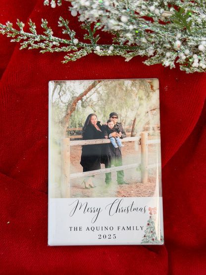 Merry Christmas Photo Magnet Ornament