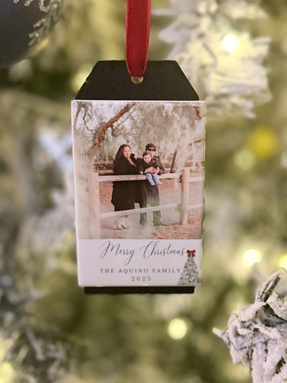 Merry Christmas Photo Magnet Ornament