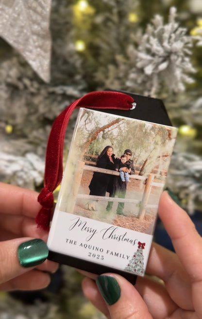 Merry Christmas Photo Magnet Ornament
